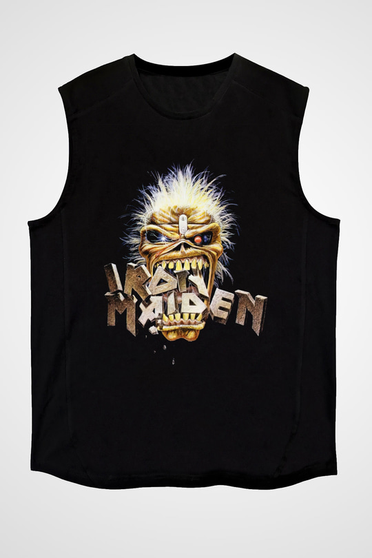 Iron Maiden Siyah Unisex Kolsuz Tişört