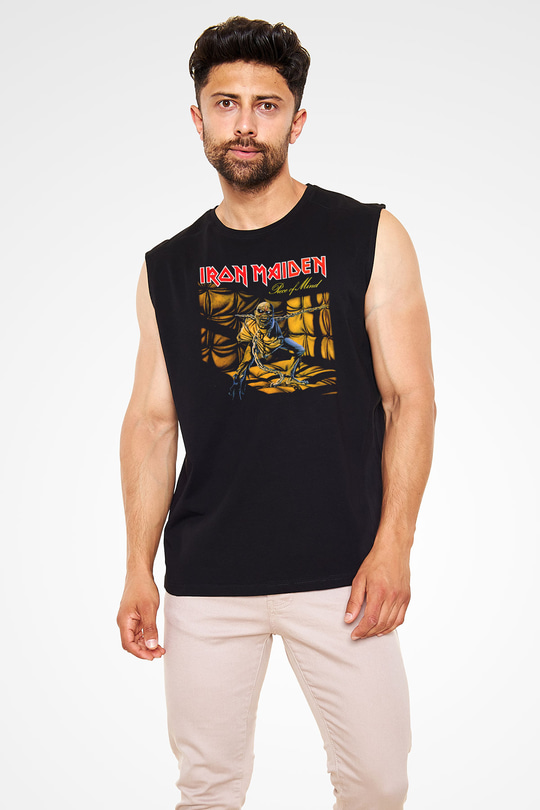 Iron Maiden Siyah Unisex Kolsuz Tişört