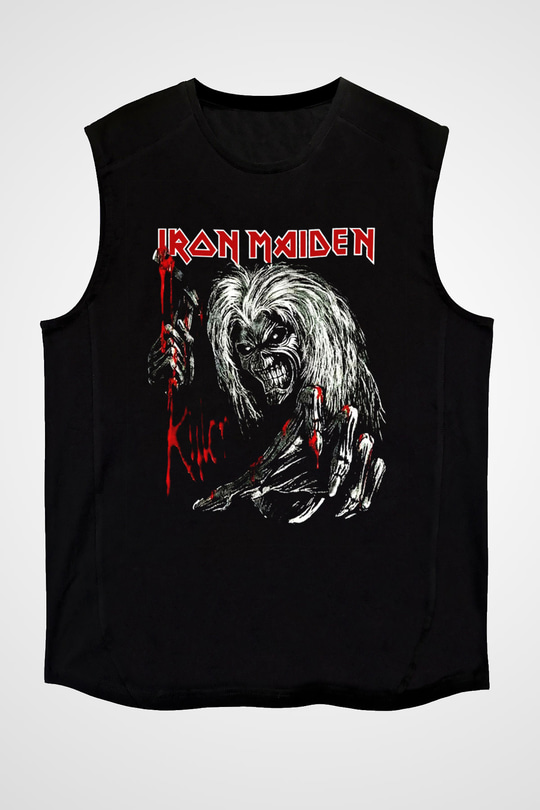 Iron Maiden Siyah Unisex Kolsuz Tişört