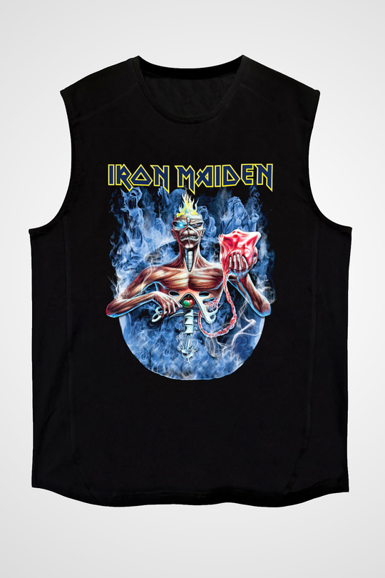 Iron Maiden Siyah Unisex Kolsuz Tişört
