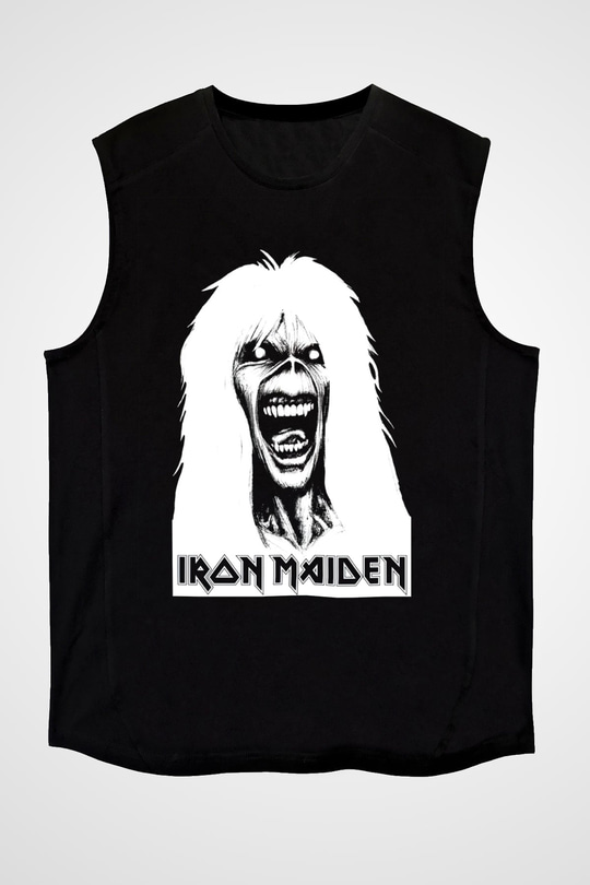 Iron Maiden Siyah Unisex Kolsuz Tişört