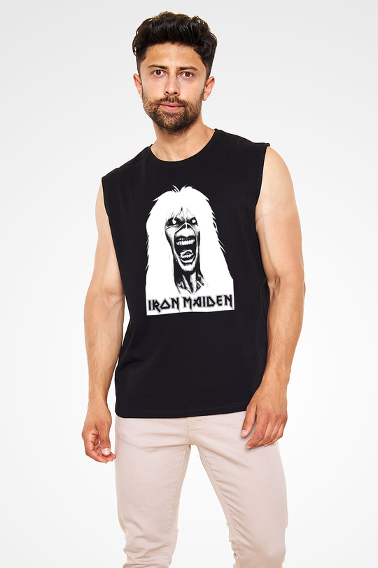 Iron Maiden Siyah Unisex Kolsuz Tişört