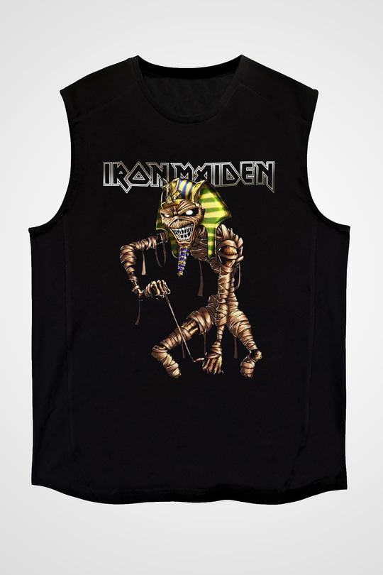 Iron Maiden Siyah Unisex Kolsuz Tişört