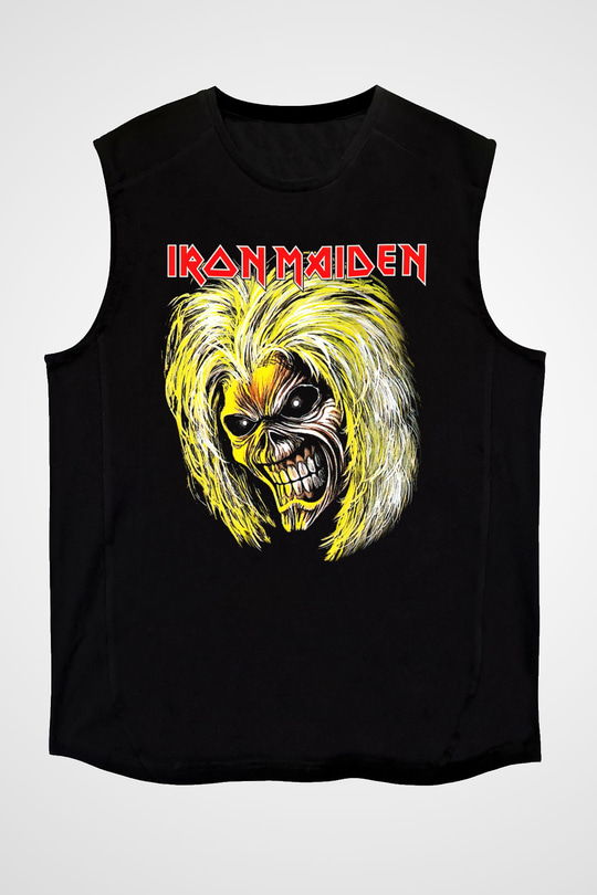 Iron Maiden Siyah Unisex Kolsuz Tişört