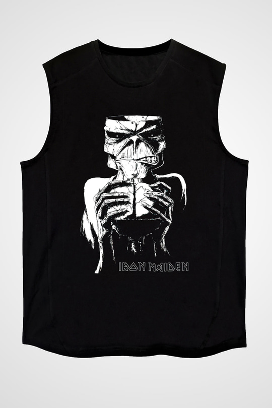 Iron Maiden Siyah Unisex Kolsuz Tişört
