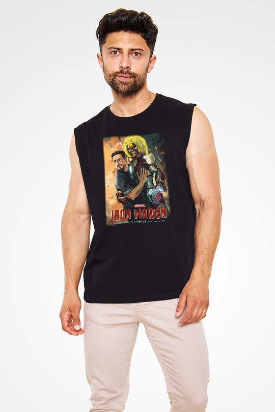Iron Maiden Siyah Unisex Kolsuz Tişört