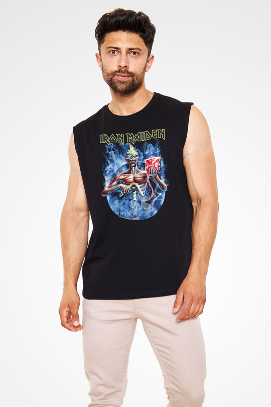 Iron Maiden Siyah Unisex Kolsuz Tişört