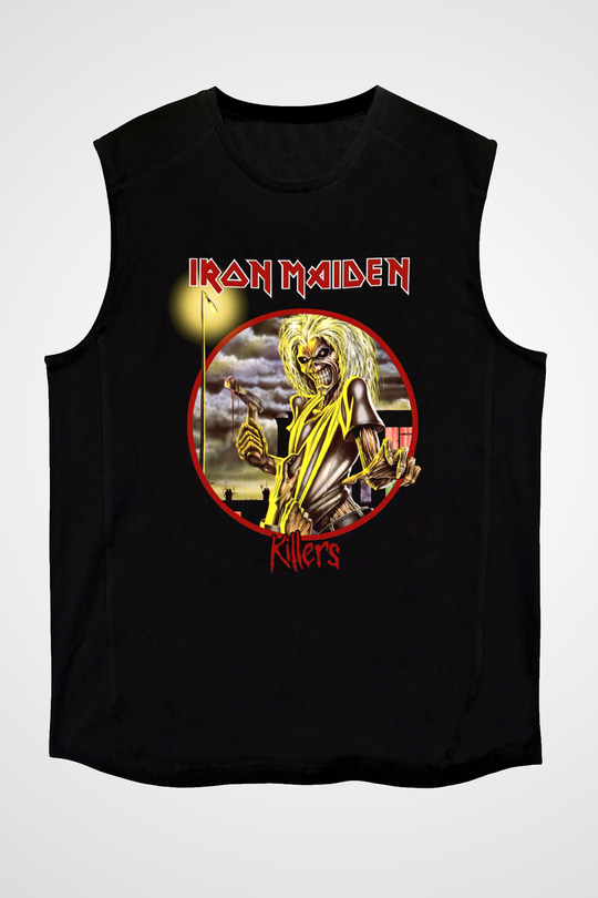 Iron Maiden Siyah Unisex Kolsuz Tişört