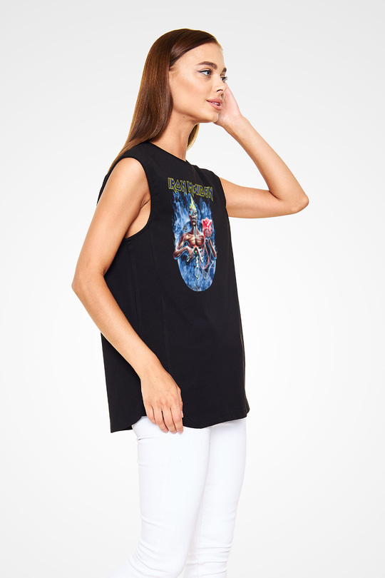 Iron Maiden Siyah Unisex Kolsuz Tişört