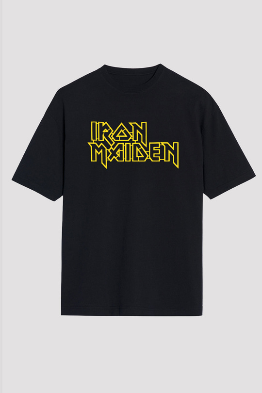 Iron Maiden Siyah Unisex Oversize Tişört T-Shirt
