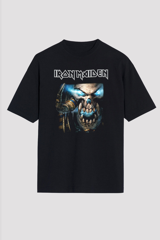 Iron Maiden Siyah Unisex Oversize Tişört T-Shirt