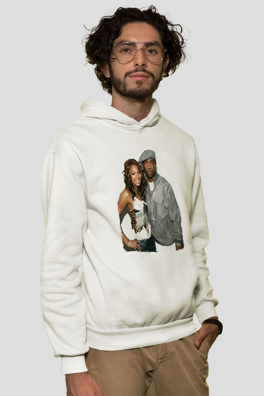 Ja Rule Beyaz Unisex Kapüşonlu Sweatshirt