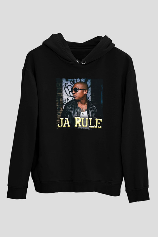 Ja Rule Siyah Unisex Kapüşonlu Sweatshirt