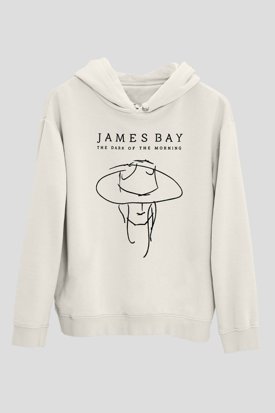 James Bay Beyaz Unisex Kapşonlu Sweatshirt