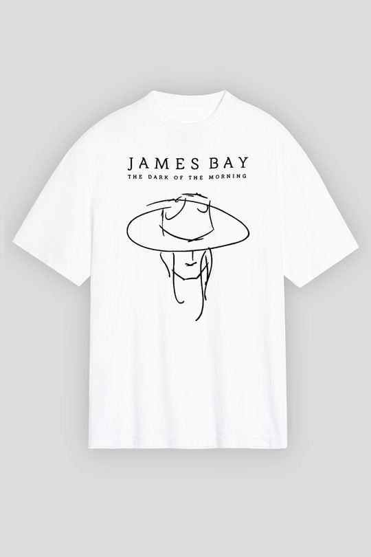 James Bay Beyaz Unisex Oversize Tişört T-Shirt