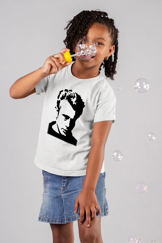 James Dean Baskılı Beyaz Unisex Çocuk Tişört