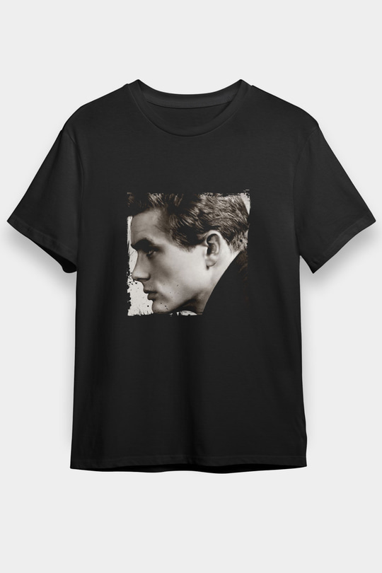 James Dean Baskılı Unisex Siyah Tişört