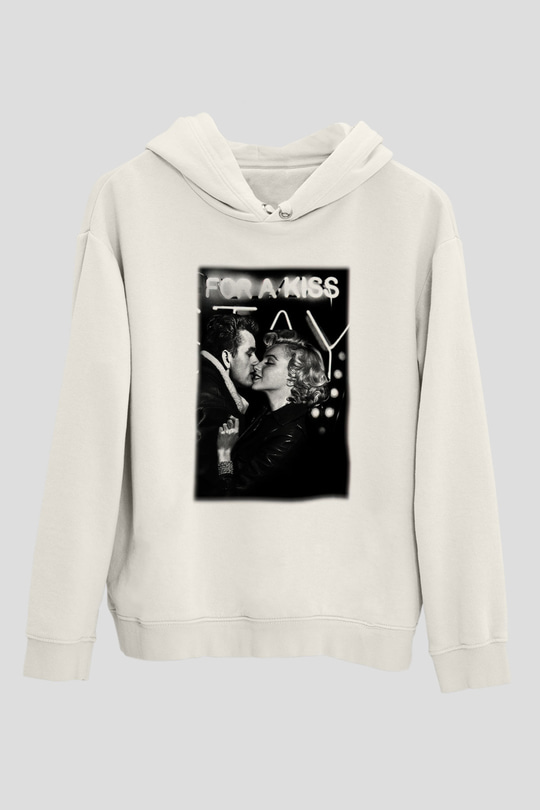 James Dean Beyaz Unisex Kapşonlu Sweatshirt