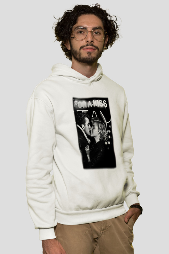 James Dean Beyaz Unisex Kapşonlu Sweatshirt