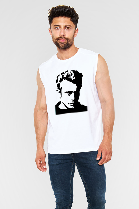 James Dean Beyaz Unisex Kolsuz Tişört