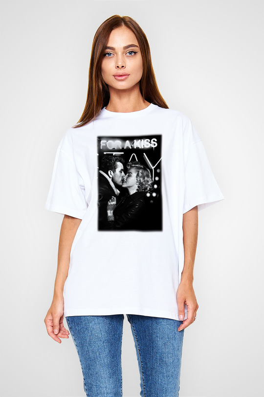 James Dean Beyaz Unisex Oversize Tişört T-Shirt