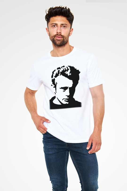 James Dean Beyaz Unisex Tişört T-Shirt - TişörtFabrikası