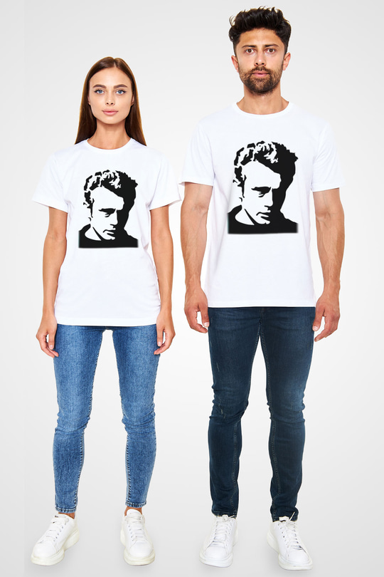 James Dean Beyaz Unisex Tişört T-Shirt - TişörtFabrikası