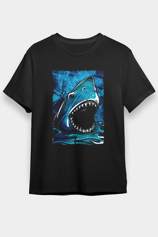 Jaws Siyah Unisex Tişört T-Shirt