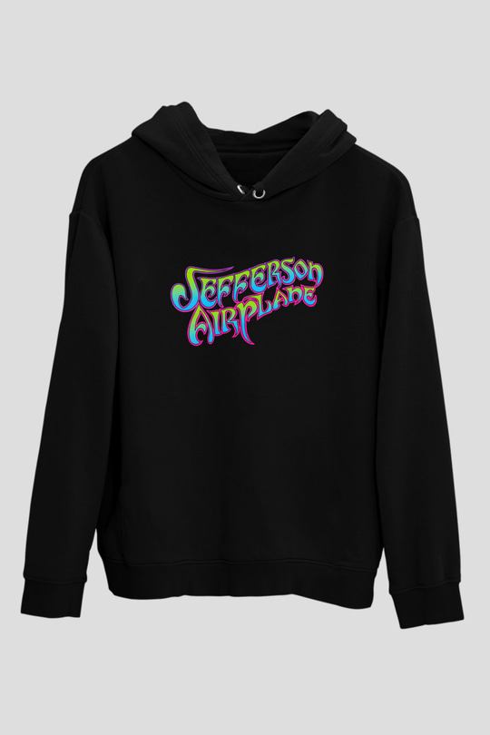 Jefferson Airplane Siyah Unisex Hoodie