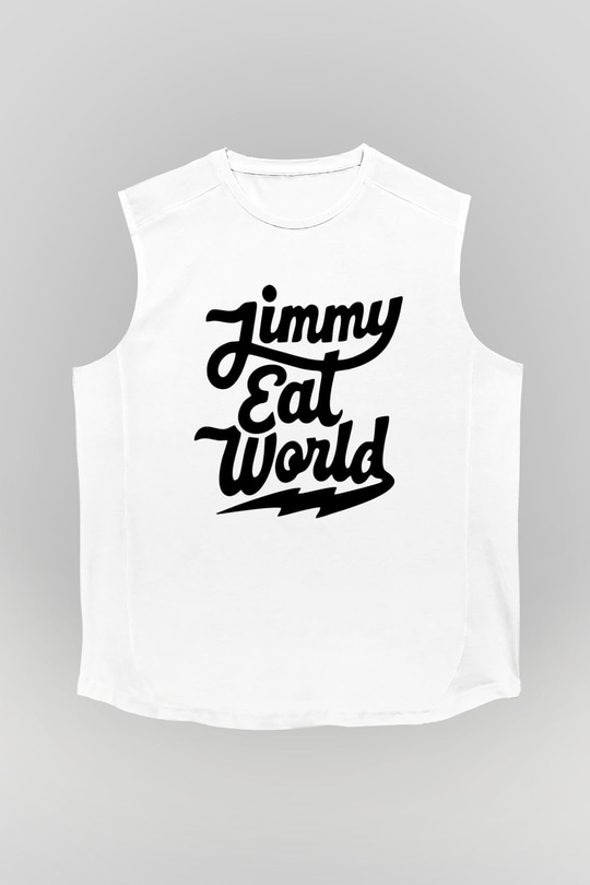 Jimmy Eat World Beyaz Unisex Kolsuz Tişört