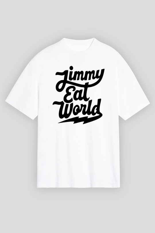 Jimmy Eat World Beyaz Unisex Tişört T-Shirt - TişörtFabrikası