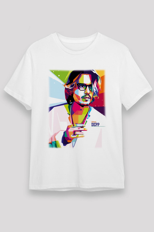 Johnny Depp Beyaz Unisex Tişört T-Shirt - TişörtFabrikası