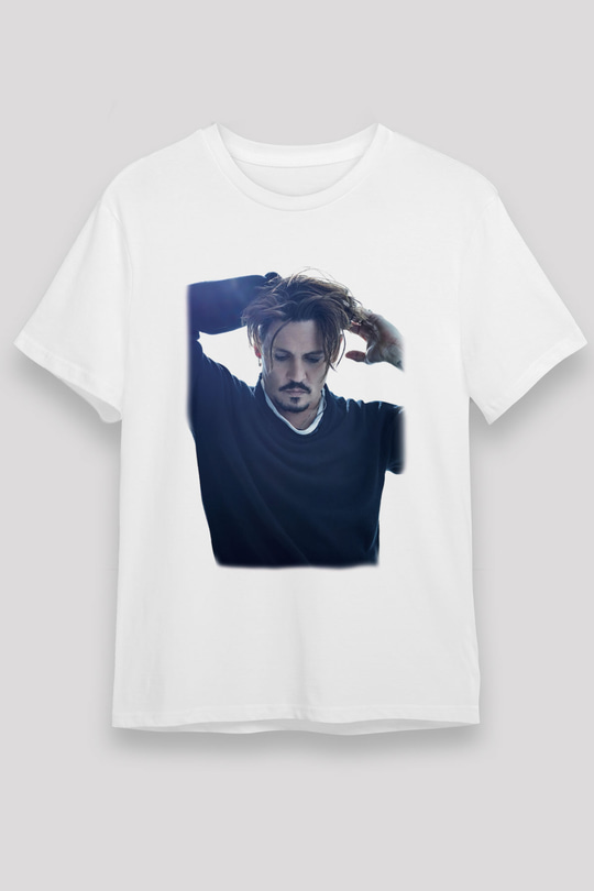 Johnny Depp Beyaz Unisex Tişört T-Shirt - TişörtFabrikası