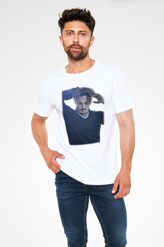 Johnny Depp Beyaz Unisex Tişört T-Shirt - TişörtFabrikası