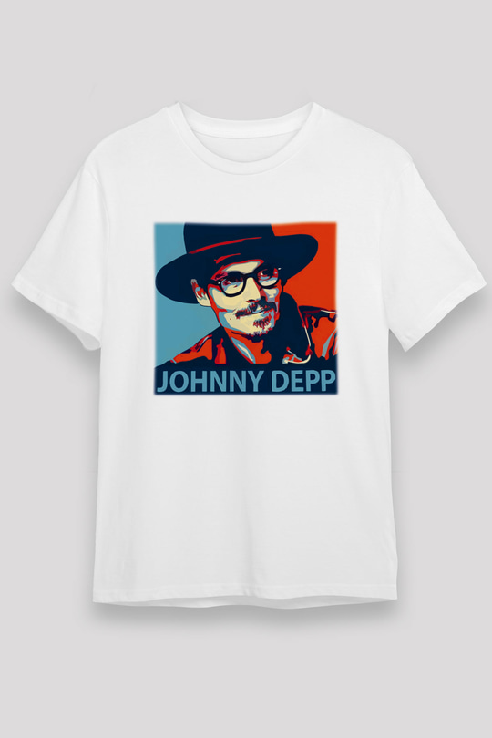 Johnny Depp Beyaz Unisex Tişört T-Shirt - TişörtFabrikası