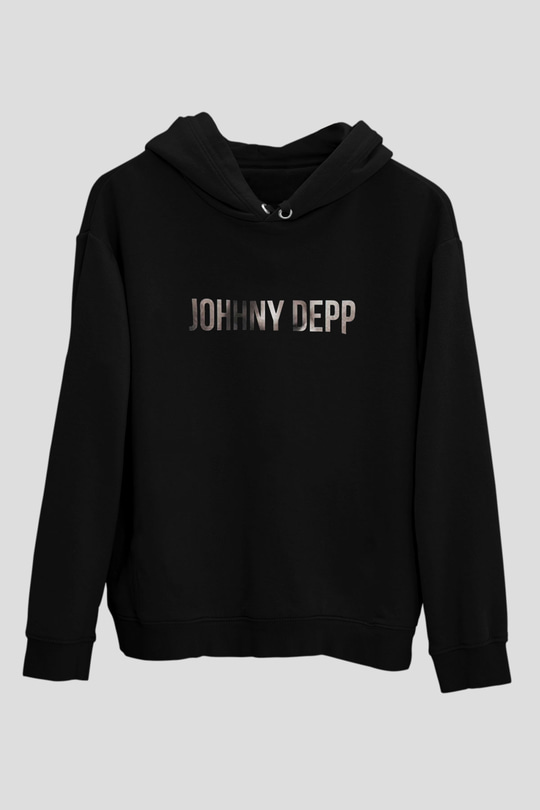 Johnny Depp Siyah Unisex Hoodie