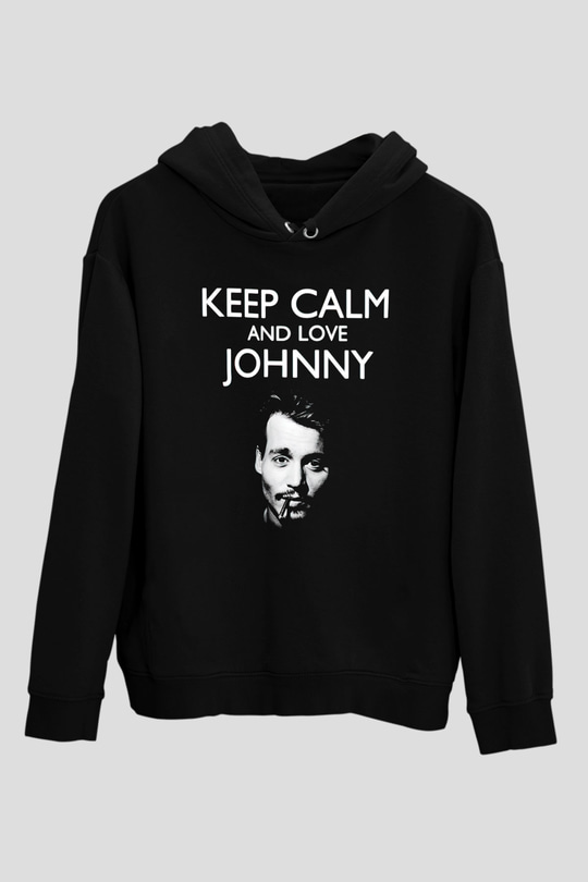 Johnny Depp Siyah Unisex Hoodie