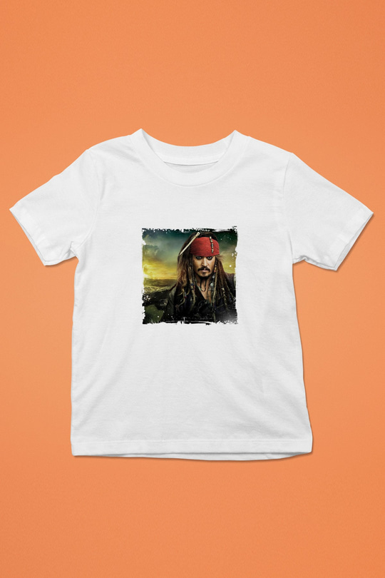 Johnny Depp Unisex Baskılı Beyaz Çocuk Tişört