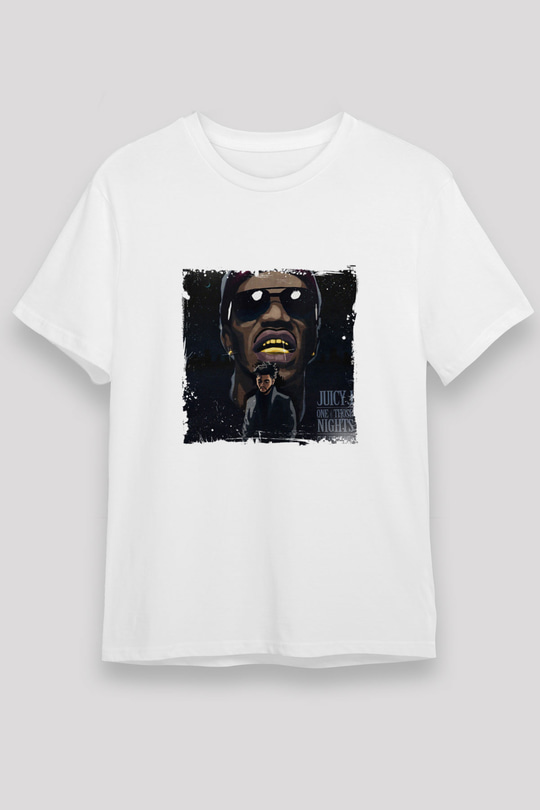 Juicy J Baskılı Unisex Beyaz Tişört