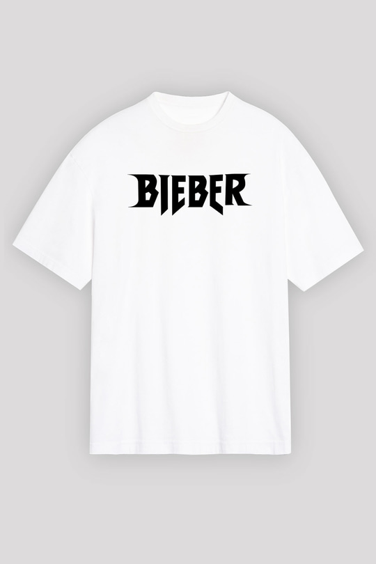 Justin Bieber Beyaz Unisex Oversize Tişört T-Shirt