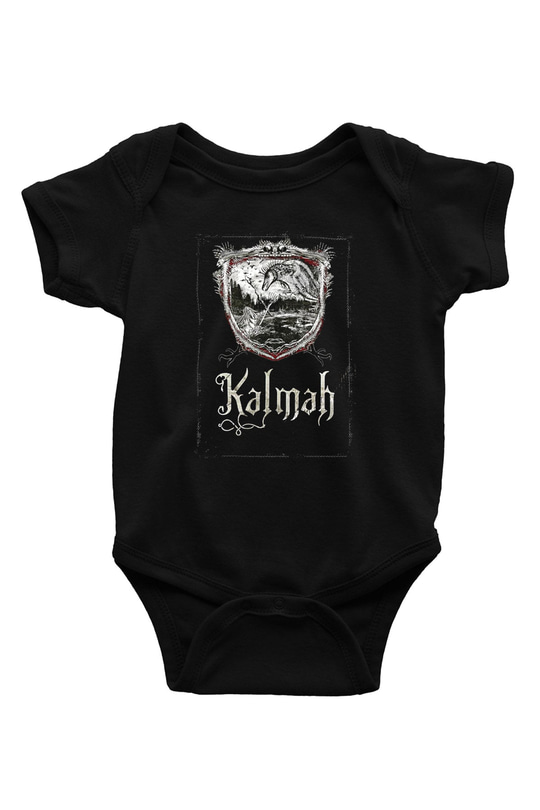Kalmah Baskılı Unisex Siyah Bebek Body - Zıbın