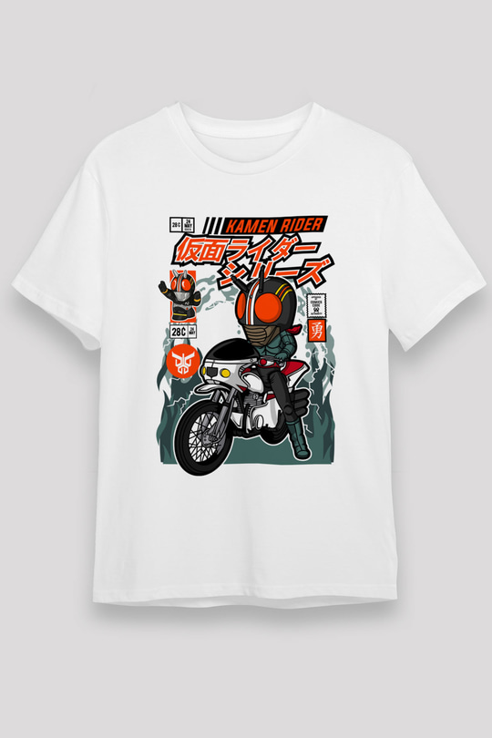 Kamen Rider Baskılı Unisex Beyaz Tişört