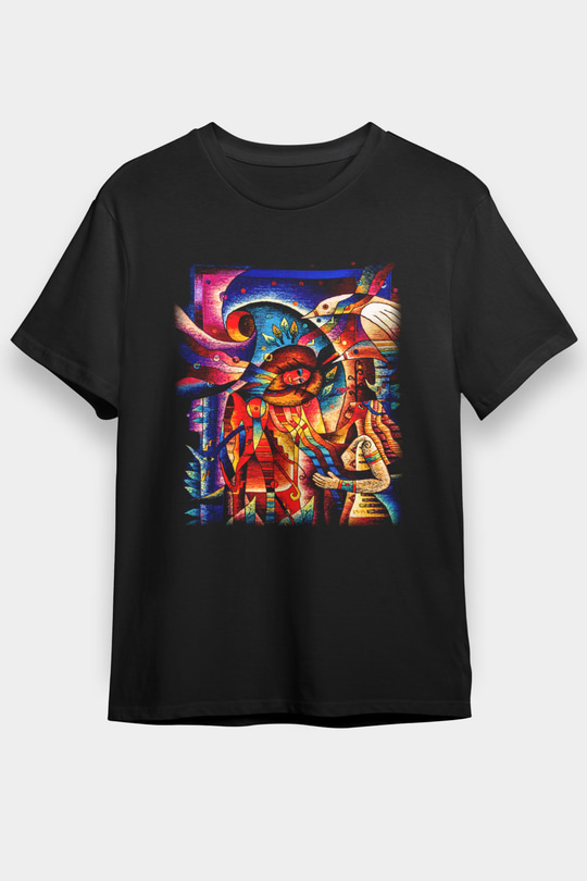 Kanaviçe Siyah Unisex Tişört T-Shirt - TişörtFabrikası
