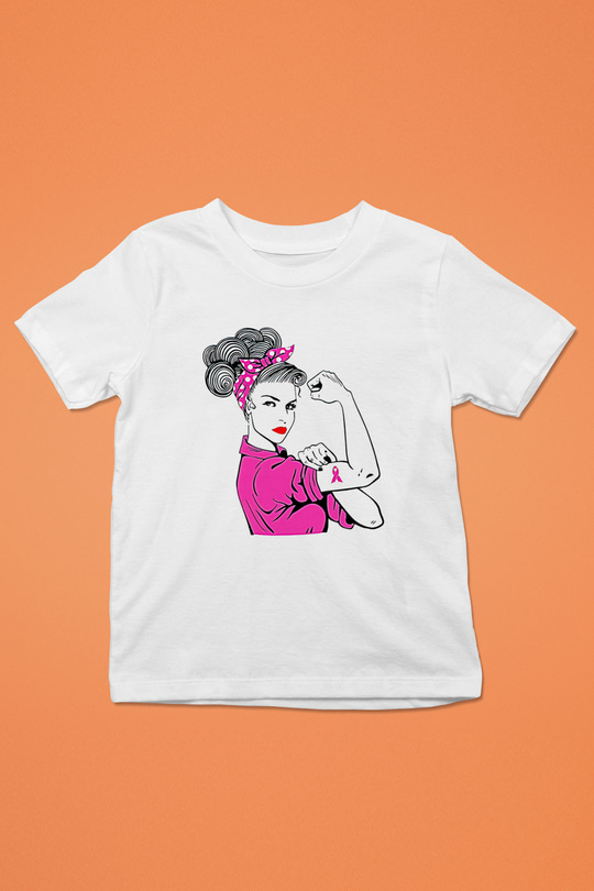 Kanser Günü Baskılı Beyaz Unisex Beyaz Çocuk Tişört - Tshirt