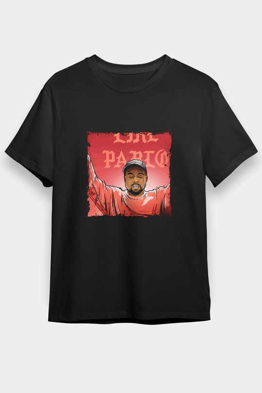 Kanye West Baskılı Unisex Siyah Tişört