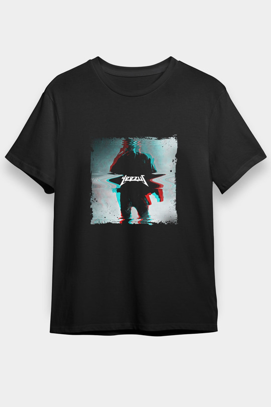 Kanye West Baskılı Unisex Siyah Tişört