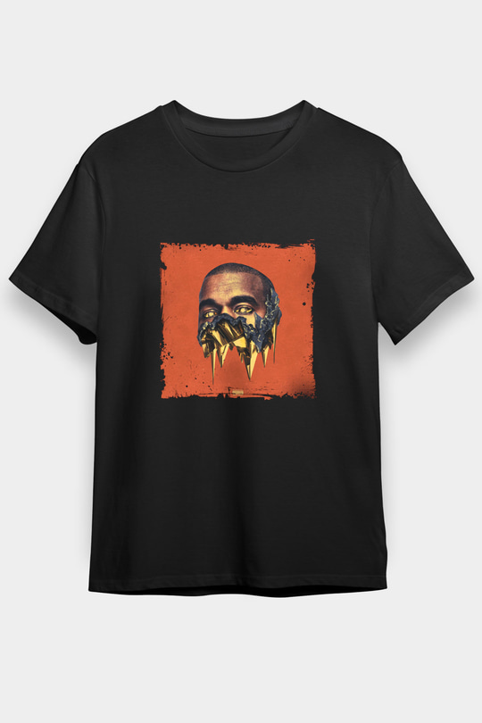 Kanye West Baskılı Unisex Siyah Tişört