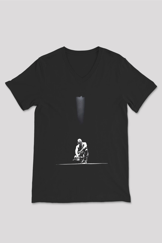 Kanye West Siyah Unisex V Yaka Tişört