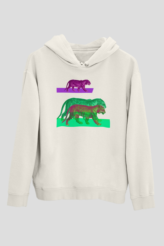 Kaplan Beyaz Unisex Hoodie