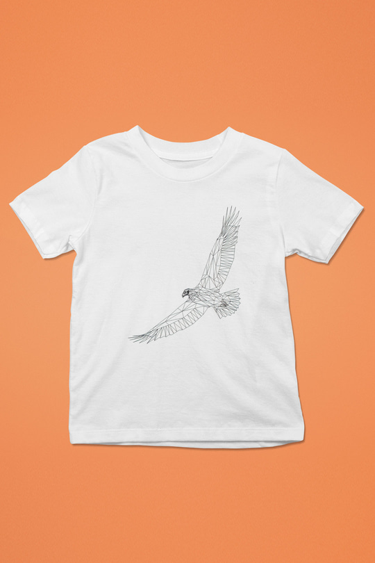 Kartal Beyaz Unisex Çocuk Tişört